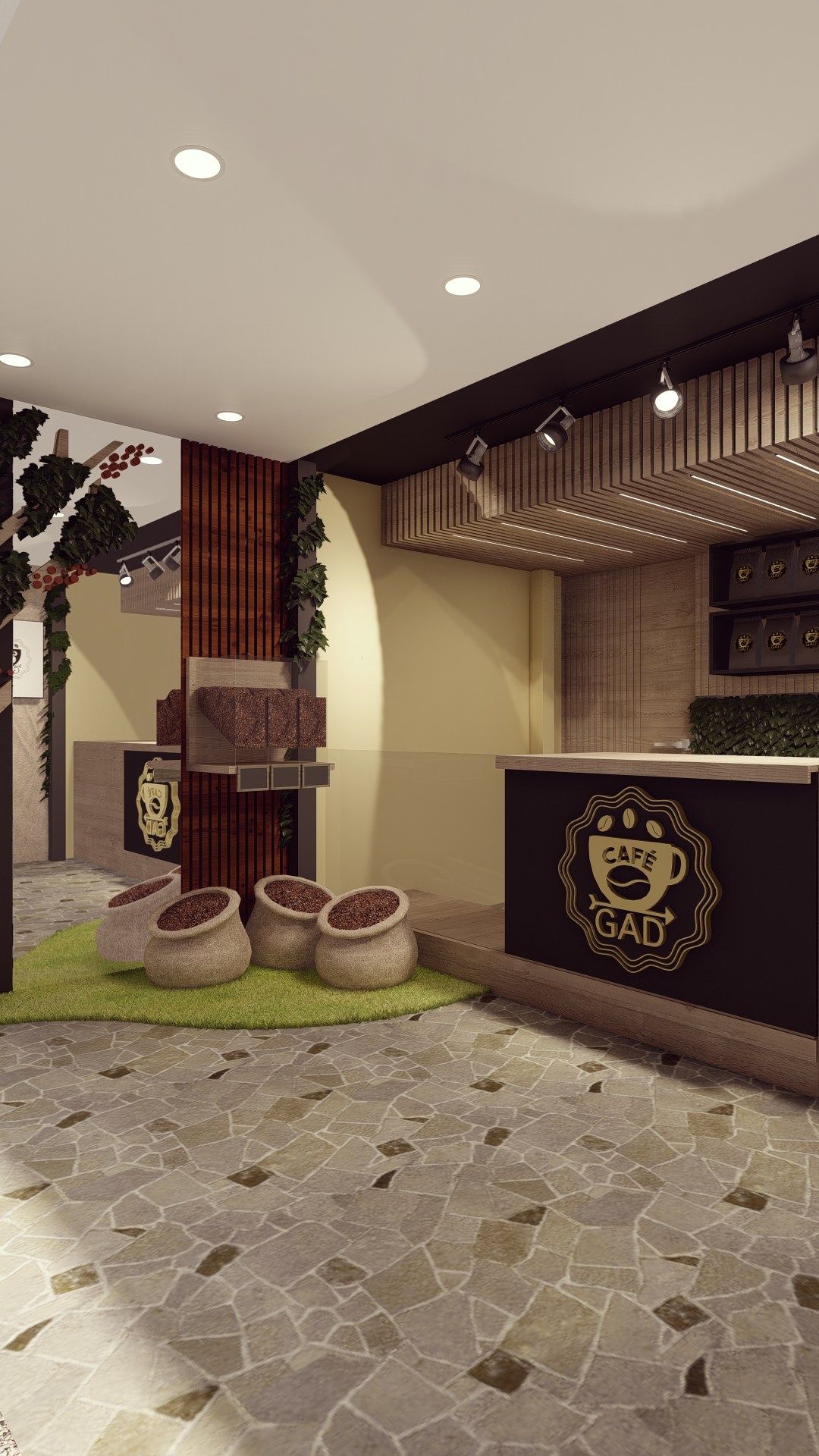Café GAD — Diseño de cafetería 12m²